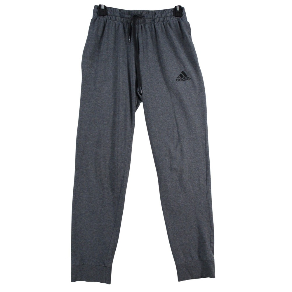 Adidas Mens Joggers Small Gray Heathered Sweatpants Athletic Lounge Pants 7289